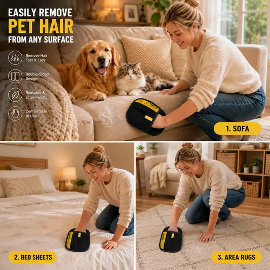 Reusable Pet Hair Remover Glove for Cats & Dogs