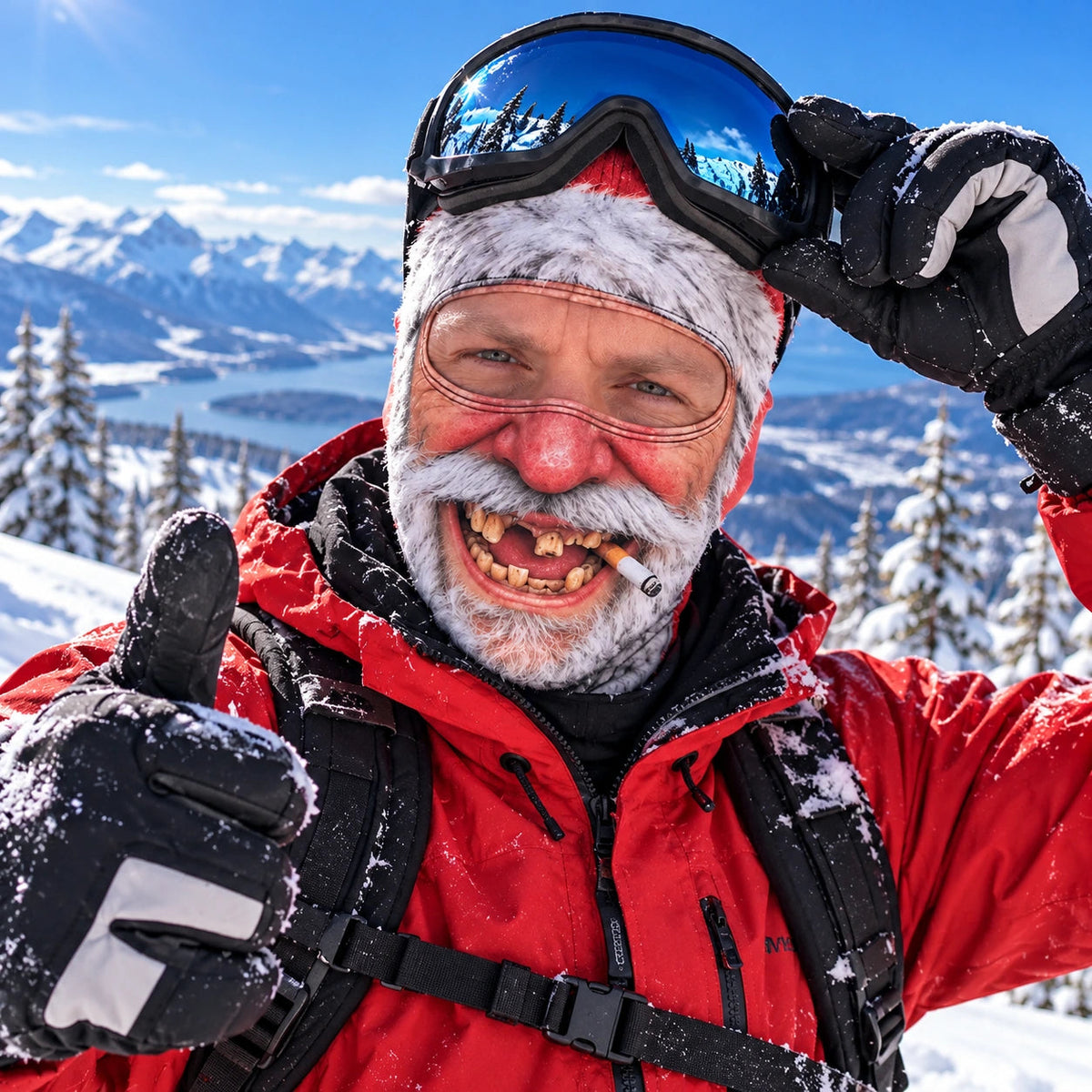 Custom Funny Face Ski Mask – Personalized Photo Balaclava for Skiers & Snowboarders