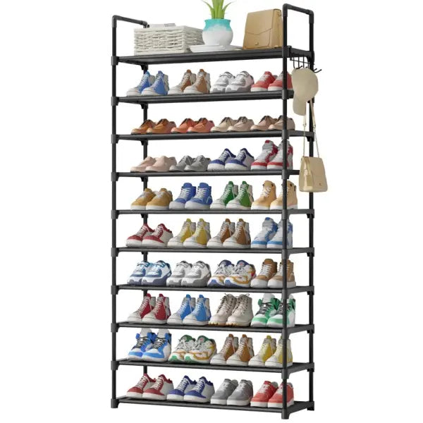 3–10 Tier Shoe Rack Organizer – Space-Saving Vertical Shoe Storage Shelf for Entryway & Closet