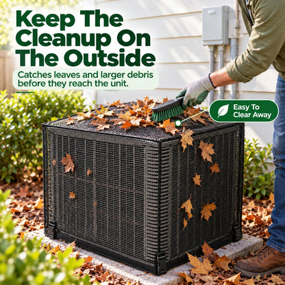 Heavy-Duty Mesh AC Unit Cover – Breathable Outdoor Protection Against Leaves & Debris