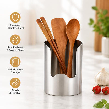 Stainless Steel Kitchen Utensil Organizer – Multi-Purpose Pot Lid & Cutting Board Rack