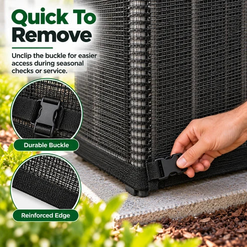 Heavy-Duty Mesh AC Unit Cover – Breathable Outdoor Protection Against Leaves & Debris