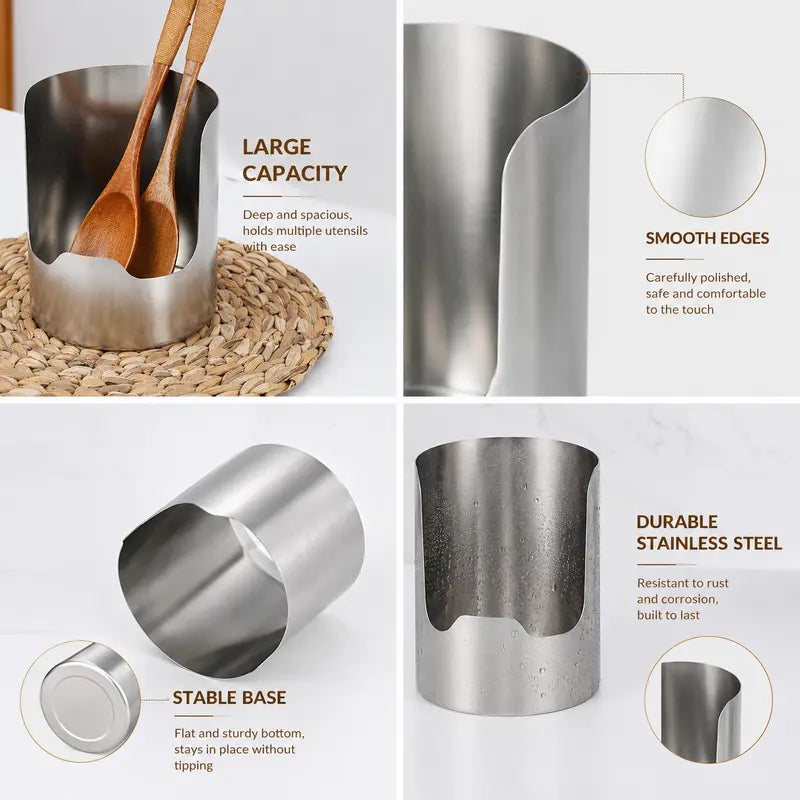 Stainless Steel Kitchen Utensil Organizer – Multi-Purpose Pot Lid & Cutting Board Rack