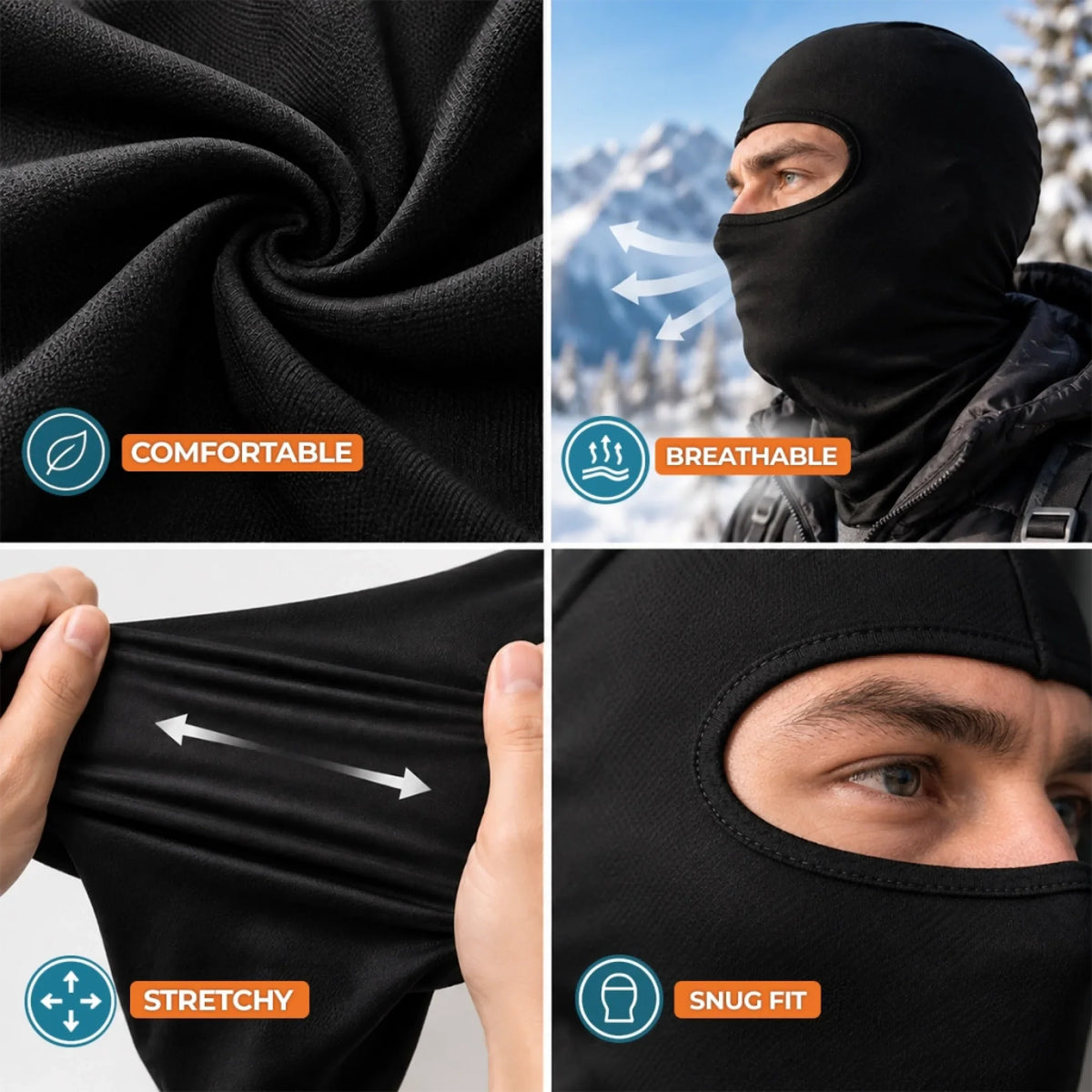 Custom Funny Face Ski Mask – Personalized Photo Balaclava for Skiers & Snowboarders
