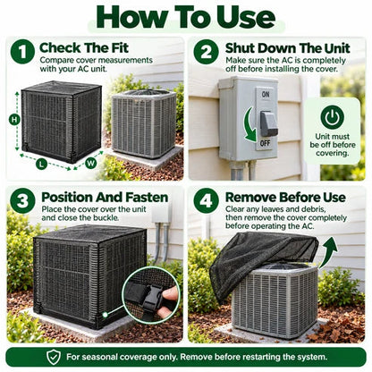 Heavy-Duty Mesh AC Unit Cover – Breathable Outdoor Protection Against Leaves & Debris