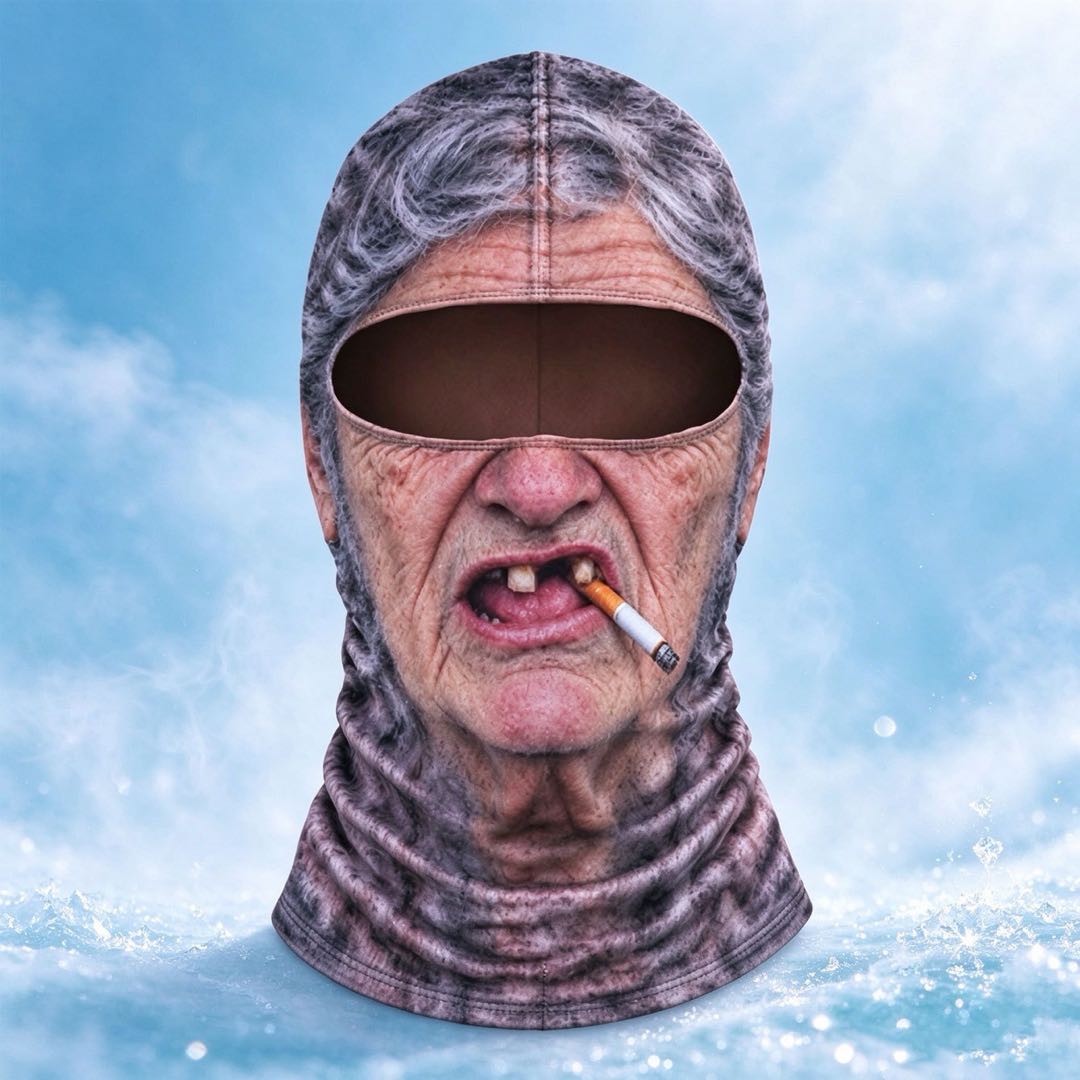 Custom Funny Face Ski Mask – Personalized Photo Balaclava for Skiers & Snowboarders