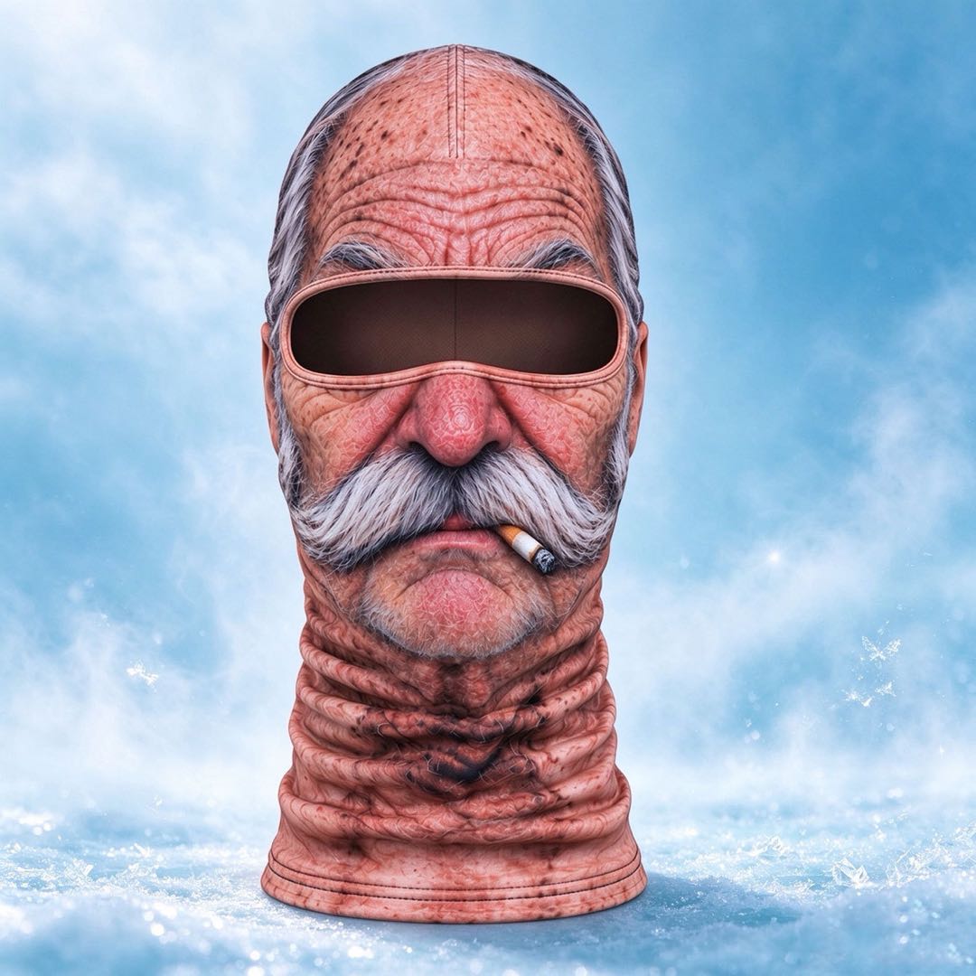 Custom Funny Face Ski Mask – Personalized Photo Balaclava for Skiers & Snowboarders